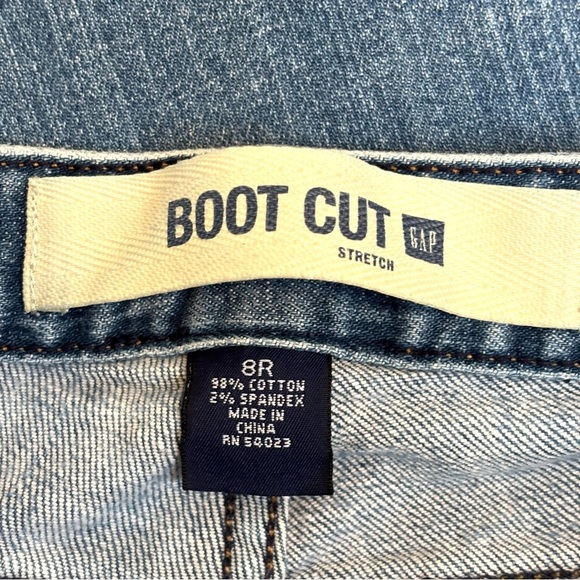 GAP Vintage Y2K Boot Cut Stretch Denim Blue Jeans Mid Rise Medium Wash Size 8R - Picture 8 of 10